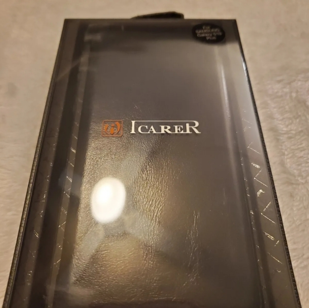 Genuine Black Leather Wallet S10 PLUS Case